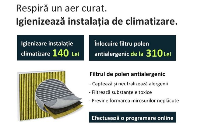 Igienizeaza instalatia de climatizare